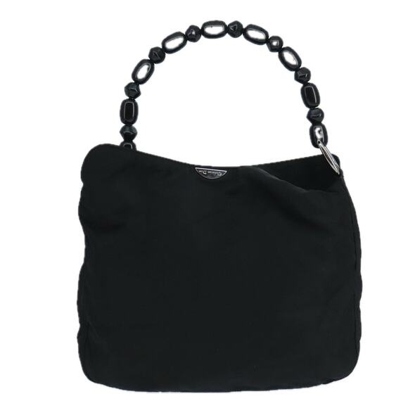 DIOR Maris Pearl Hand Bag Leather Black Silver - Picture 3 of 16